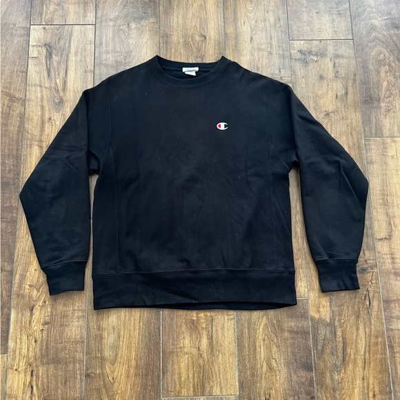 Champion Reverse Weave Oversized Logo Crew Neck Sweatshirt - Mens M - Picture 2 of 3